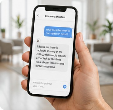 Chatting with the AI Home Consultant on the couch